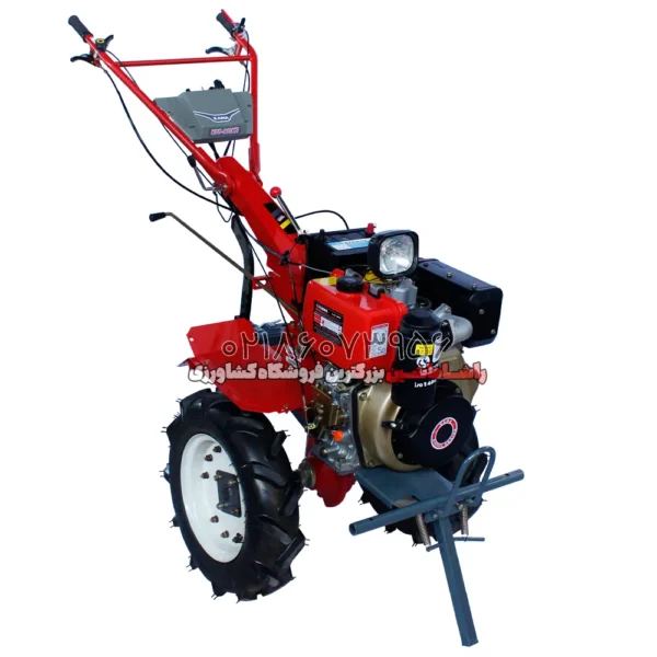 تیلر کولتیواتور 10 اسب کاما کاما گازوئیلی استارتی گارد دار گلگیر سفید مدل KDT-910KE-2