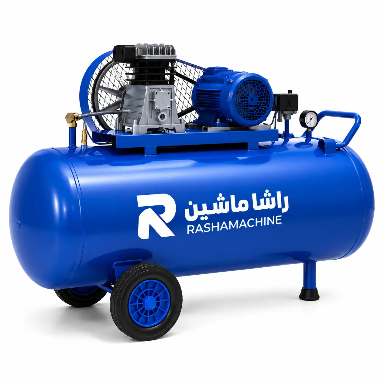 کمپرسور 250 لیتری دو سیلندر دینام 2.5 اسب بخار تک فاز